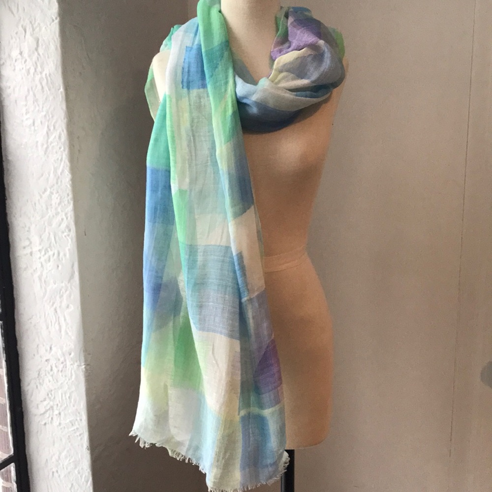 Echo Modal/Linen Watercolor Scarf/Wrap